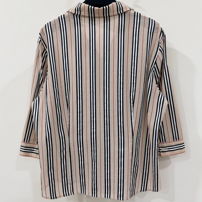 BURBERRY 倫敦 經典色直條紋襯衫 薄款-2