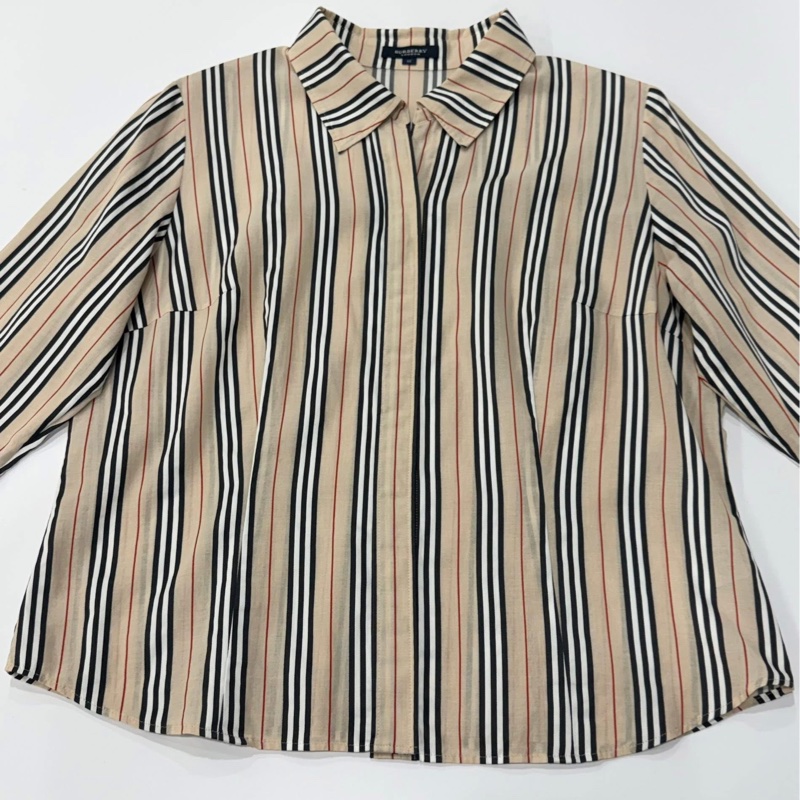 BURBERRY 倫敦 經典色直條紋襯衫 薄款-6