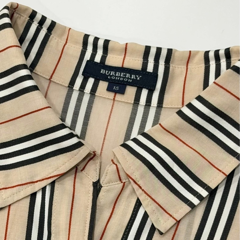 BURBERRY 倫敦 經典色直條紋襯衫 薄款-8