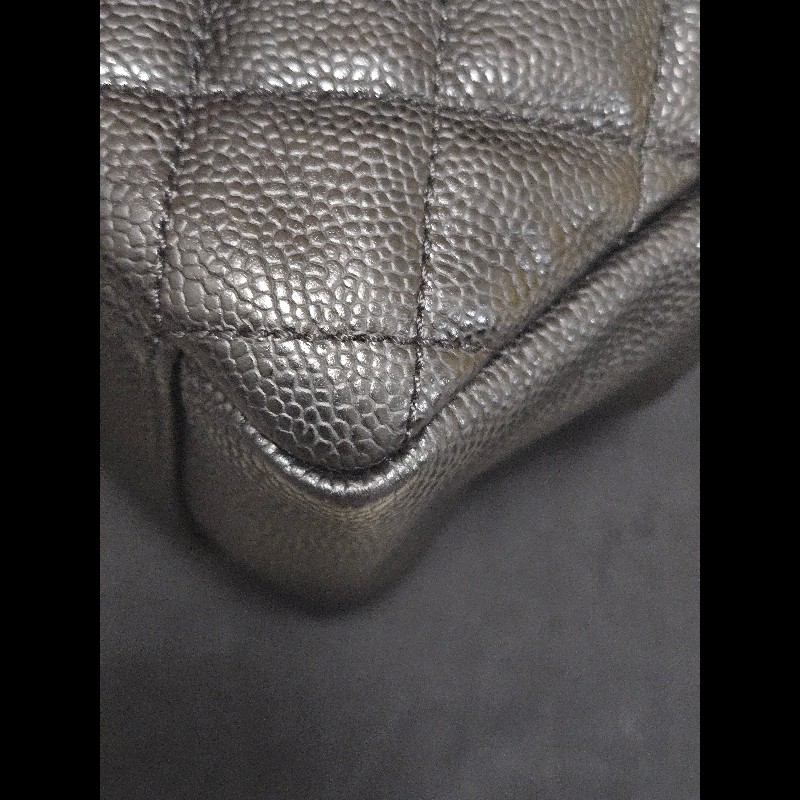 香奈兒 Chanel GST 黑色荔枝牛皮金釦金鍊肩背包 手提包-14