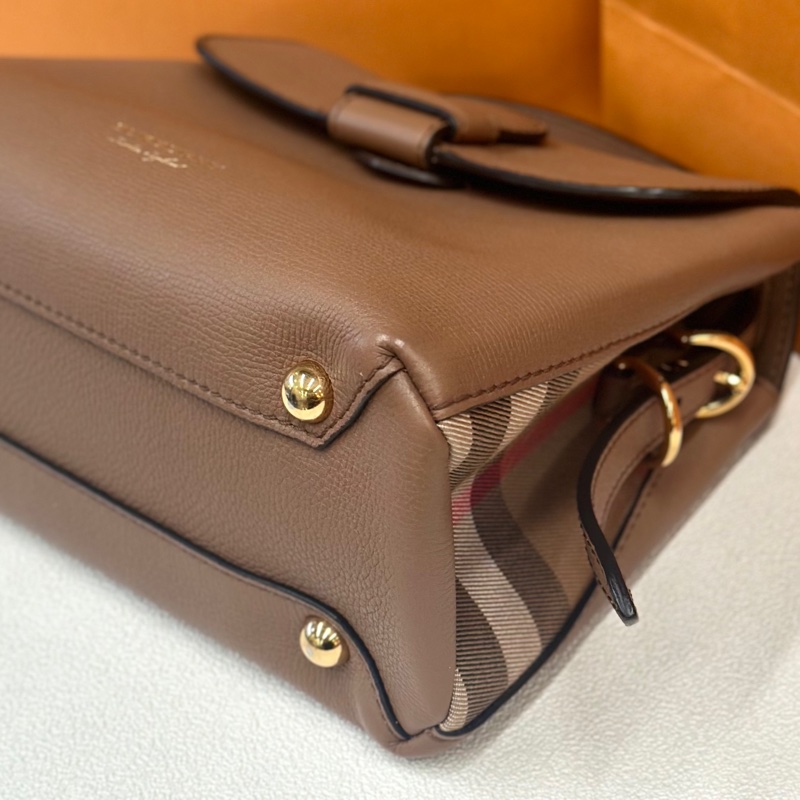 博柏利/Burberry 棕色手提斜挎包 有肩帶-5
