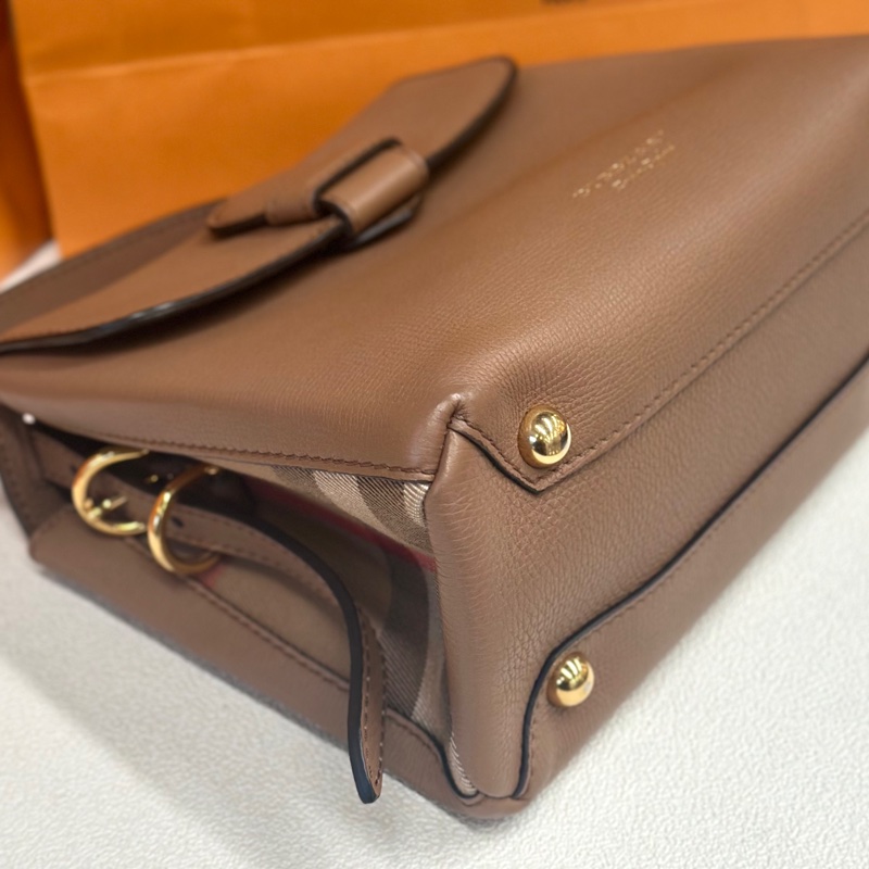博柏利/Burberry 棕色手提斜挎包 有肩帶-6