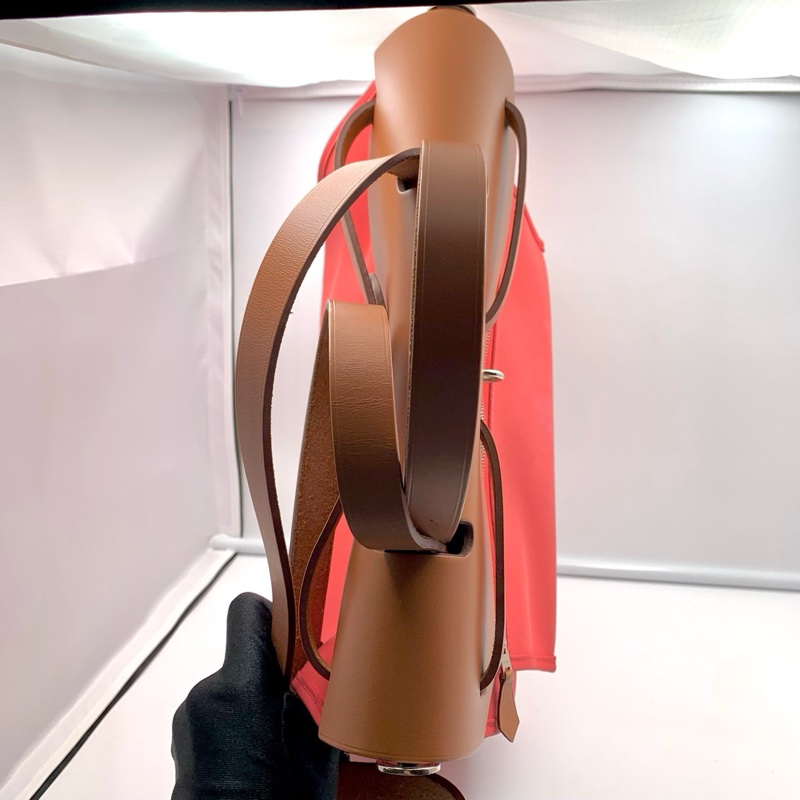 HERMES 愛馬仕 Herbag 31 銀扣翻蓋開合 帆布拼牛皮 單肩斜挎手提包 常規 女款-5