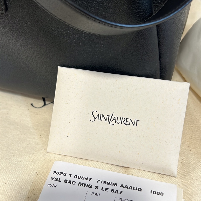 YSL LE A 7 小型荔面牛皮革hobo-3