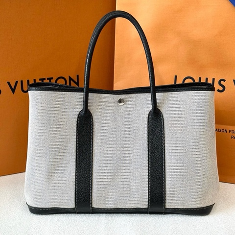 Hermes/愛馬仕 gardenparty花園包36熊貓色托特包 