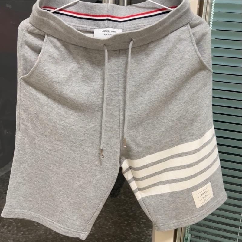 Thom Browne 經典灰色 4-Bar 棉質短褲 Size 1 (近新/已乾洗整燙)-0