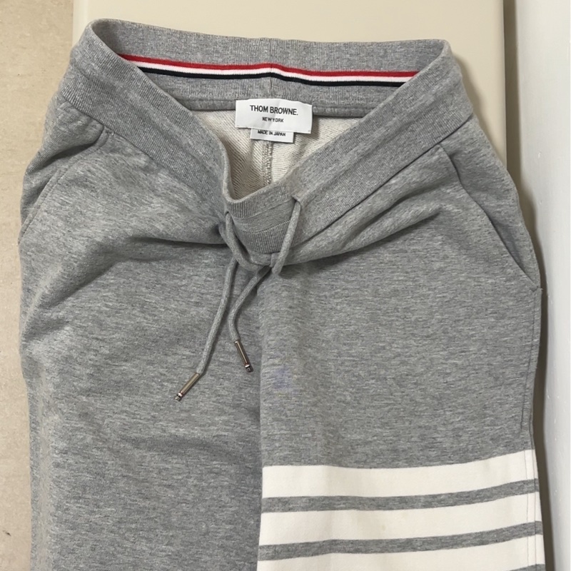 Thom Browne 經典灰色 4-Bar 棉質短褲 Size 1 (近新/已乾洗整燙)-3