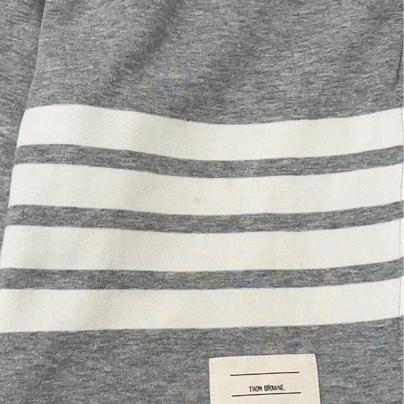 Thom Browne 經典灰色 4-Bar 棉質短褲 Size 1 (近新/已乾洗整燙)-4
