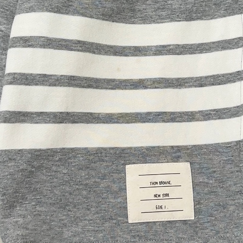 Thom Browne 經典灰色 4-Bar 棉質短褲 Size 1 (近新/已乾洗整燙)-10