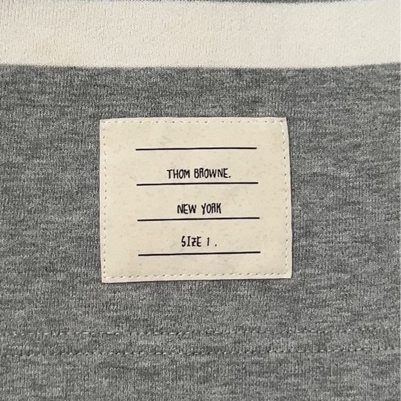 Thom Browne 經典灰色 4-Bar 棉質短褲 Size 1 (近新/已乾洗整燙)-11
