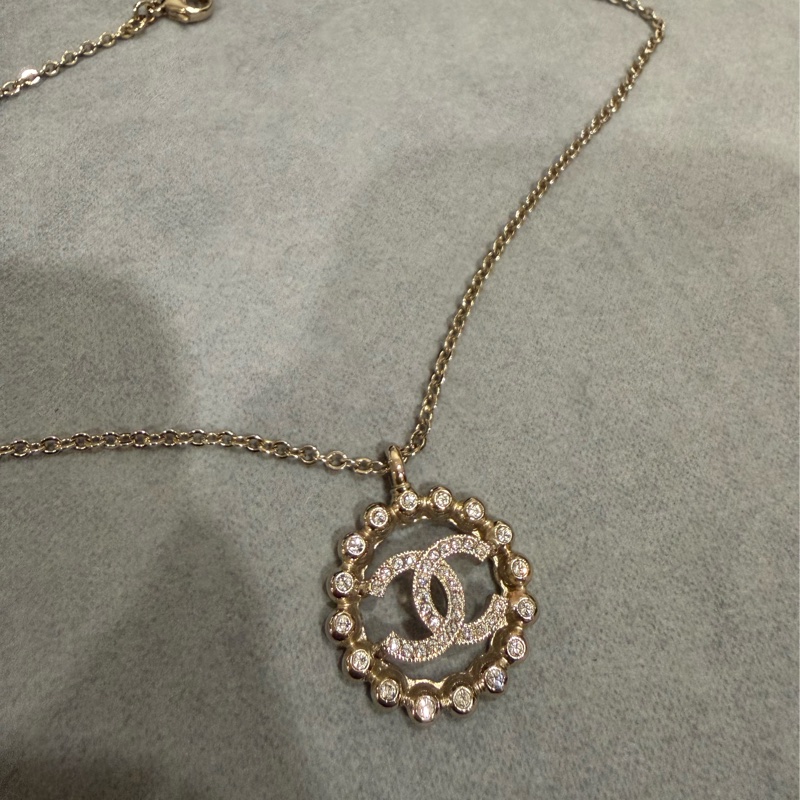 Chanel帶鑽雙c項鍊-10