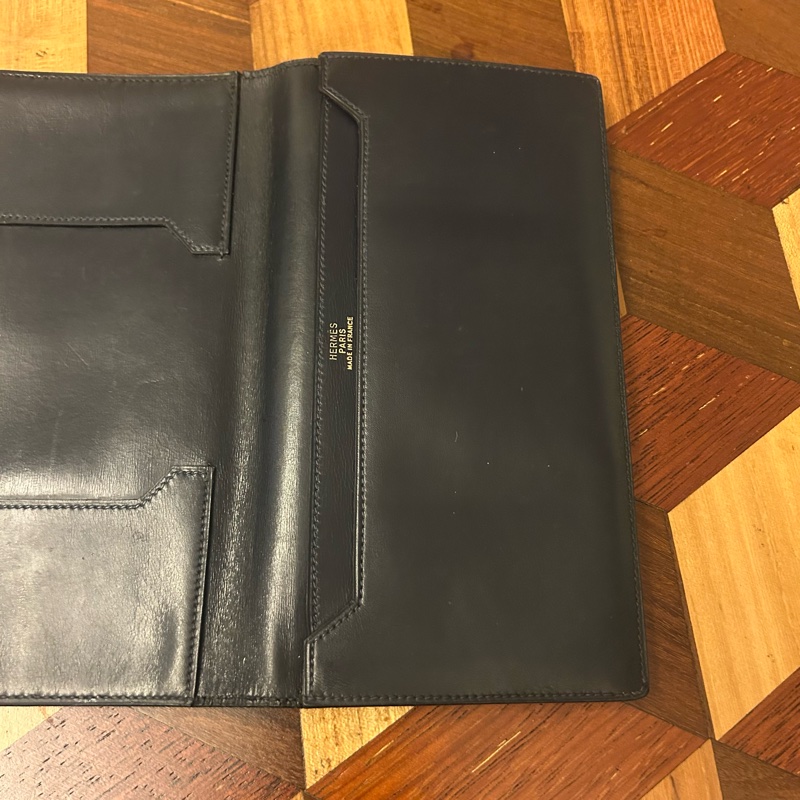 真品 Hermes box 皮 長銀包 long wallet card holder-2
