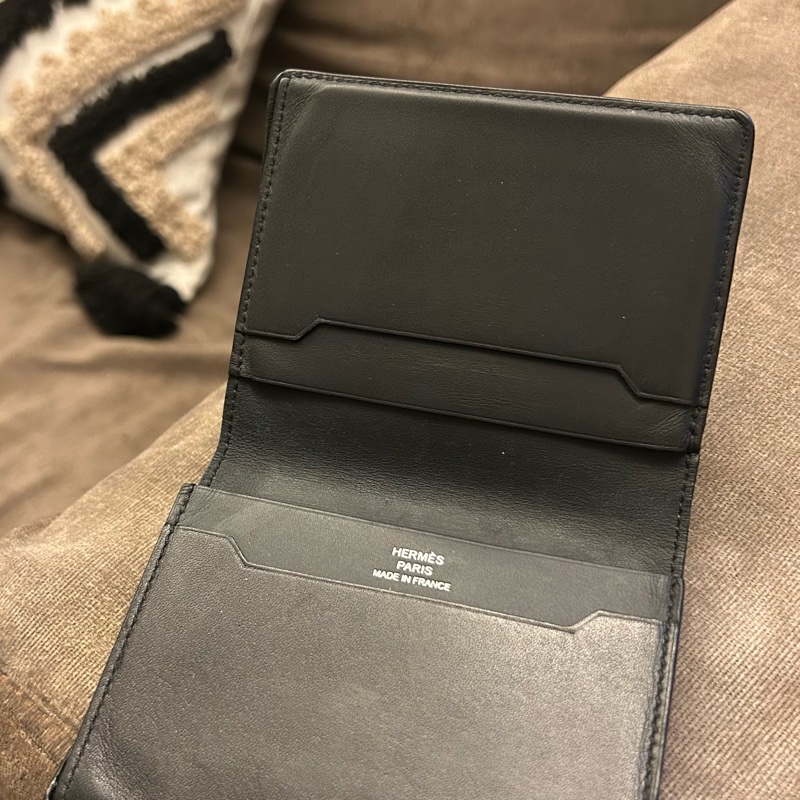 絕版 Hermes Manhattan 銀包 Wallet Card holder 黑色皮革卡片套-2