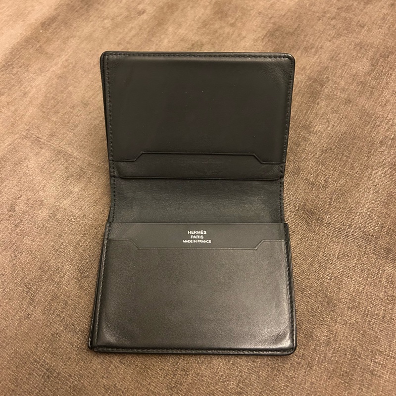 絕版 Hermes Manhattan 銀包 Wallet Card holder 黑色皮革卡片套-5