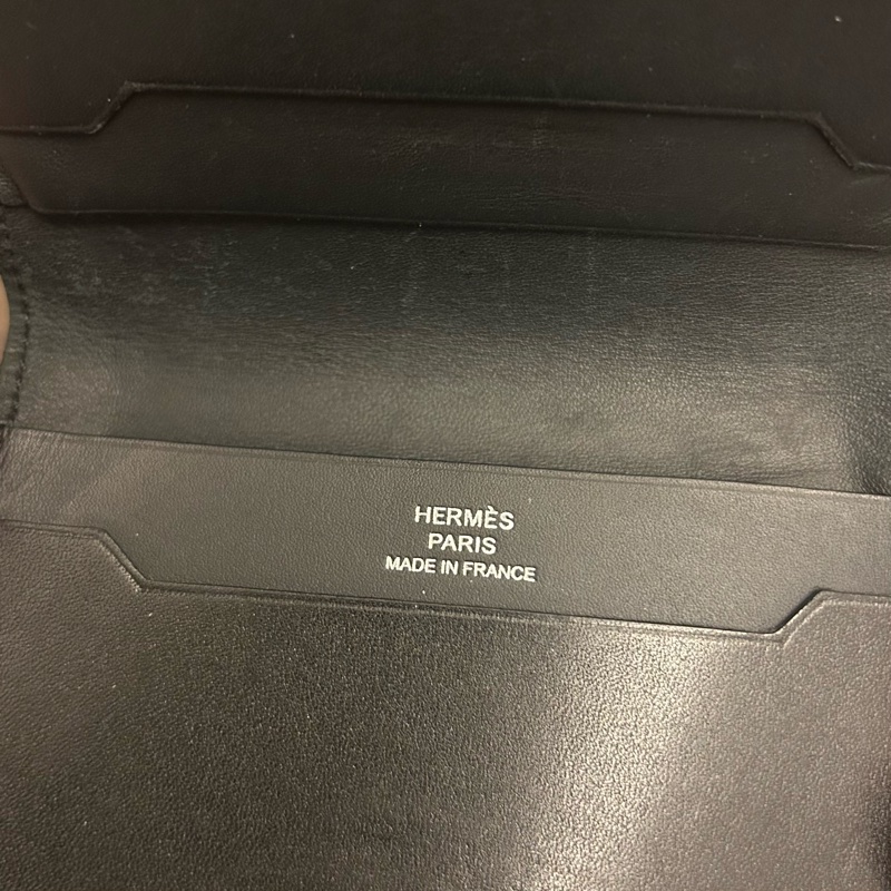 絕版 Hermes Manhattan 銀包 Wallet Card holder 黑色皮革卡片套-8