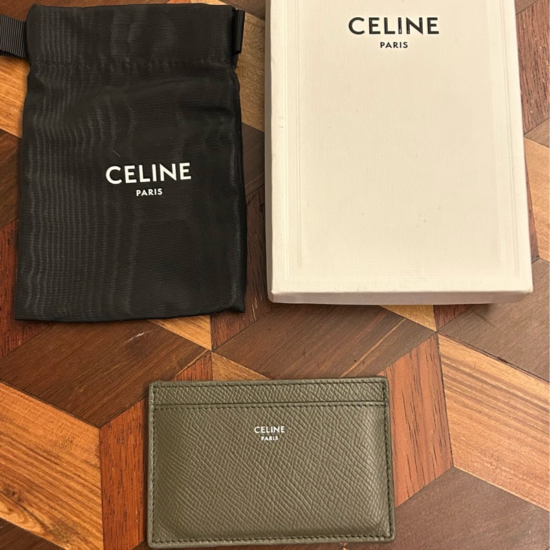 Celine 橄欖綠卡片套 card holder-0