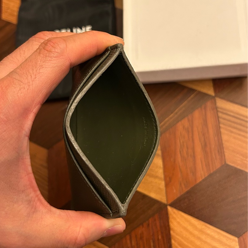 Celine 橄欖綠卡片套 card holder-5