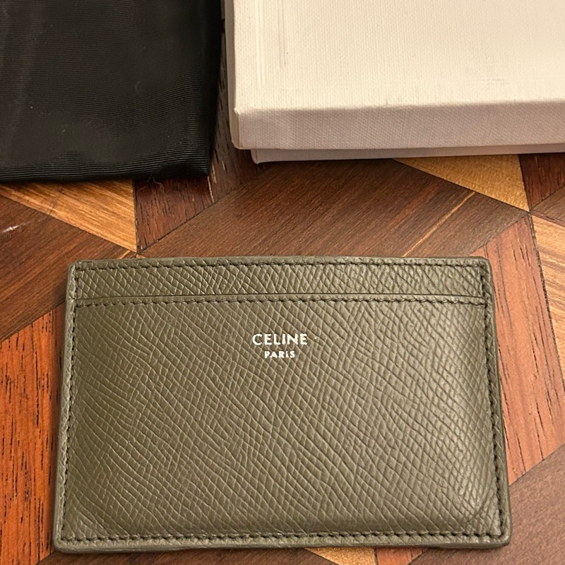 Celine 橄欖綠卡片套 card holder-7