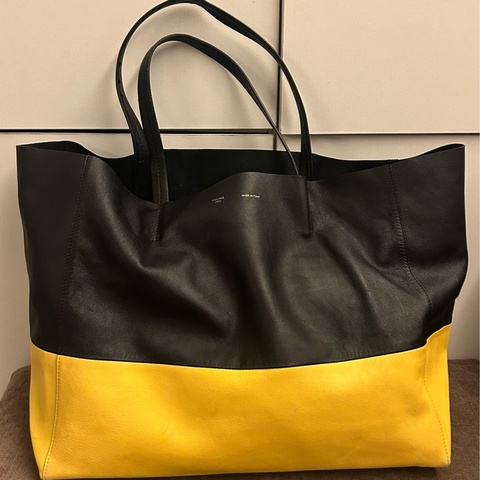 Celine cabas tote bicolor 靚色 拼色皮革托特包