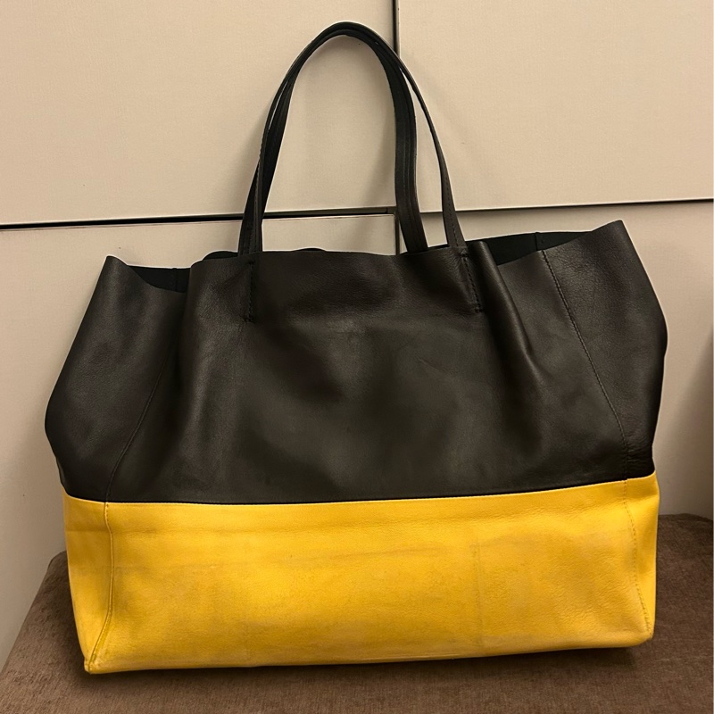 Celine cabas tote bicolor 靚色 拼色皮革托特包-1