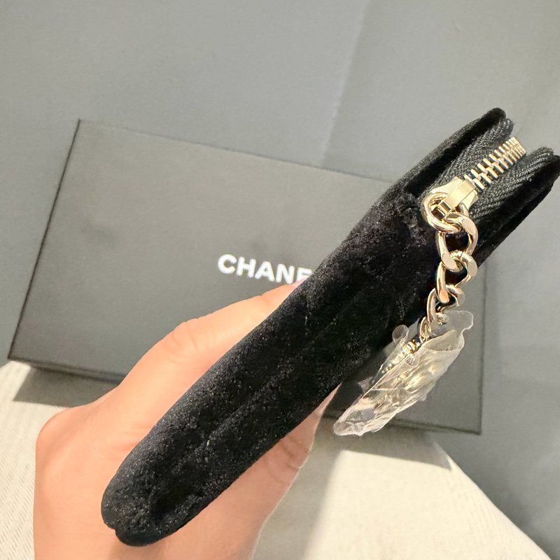 Chanel 香奈兒 絲絨 手拿包 黑-18