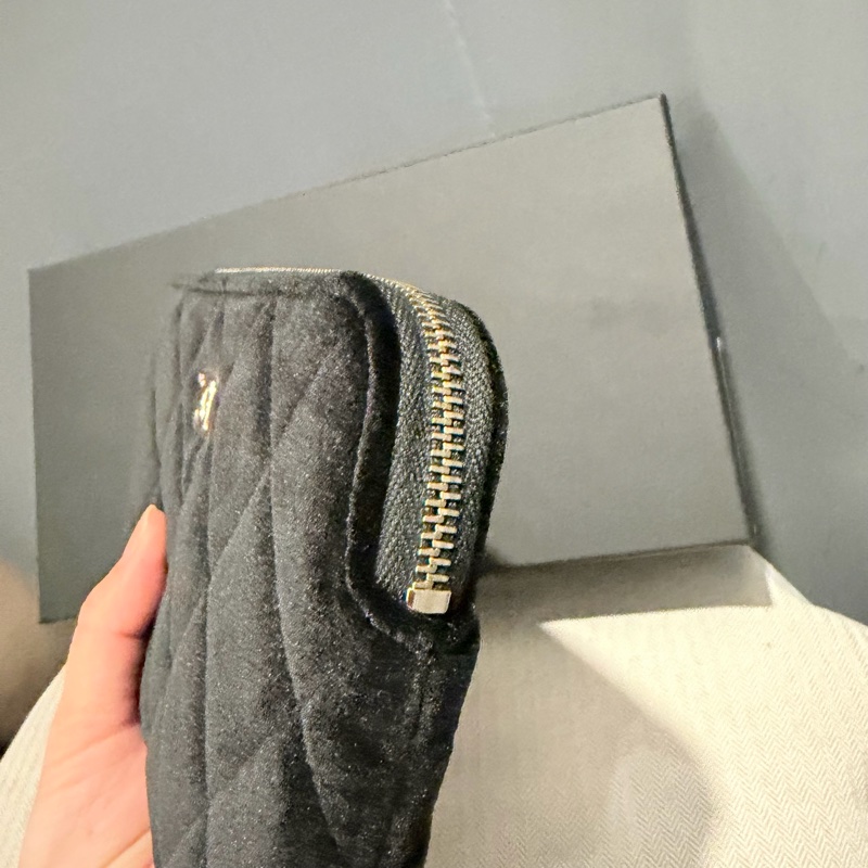 Chanel 香奈兒 絲絨 手拿包 黑-19