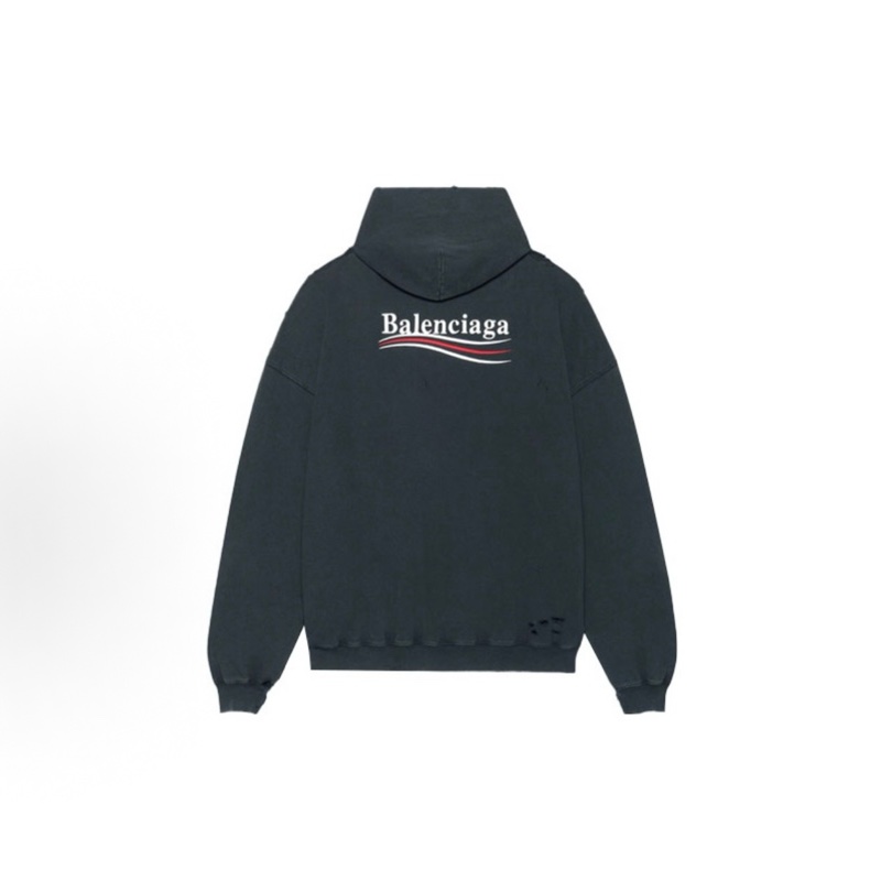 Balenciaga巴黎世家 純色Logo字母休閒連帽 衛衣 寬松版型 男女同款 黑色-1