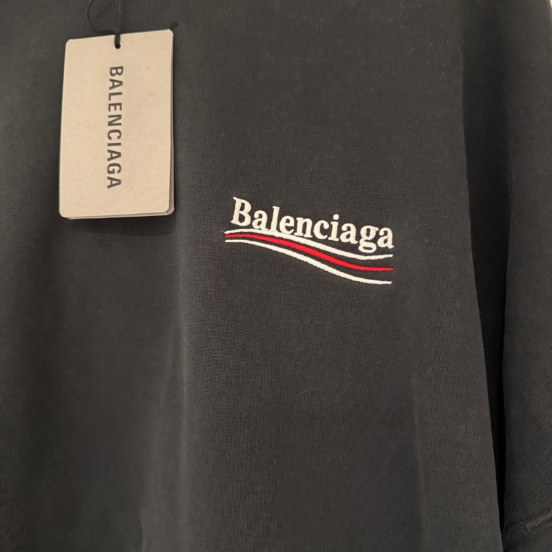 Balenciaga巴黎世家 純色Logo字母休閒連帽 衛衣 寬松版型 男女同款 黑色-2