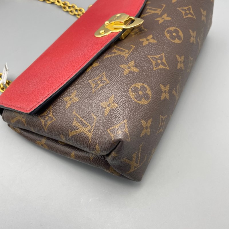芯片款 路易威登/Louis Vuitton Saint鏈條包 老花拼紅-3