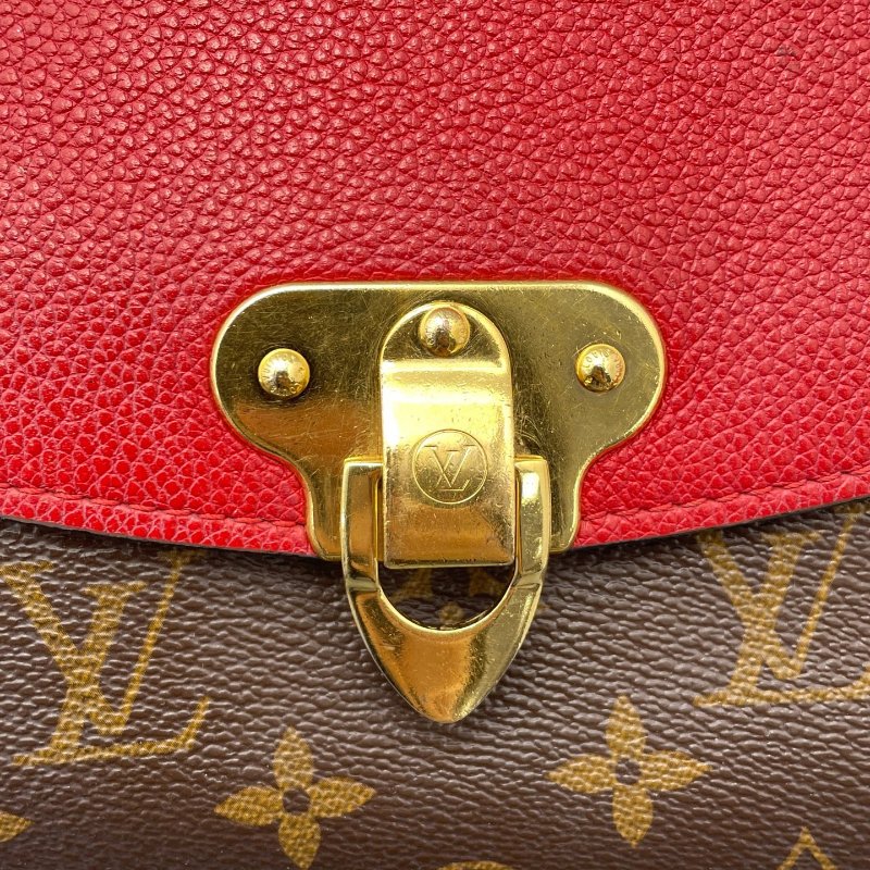 芯片款 路易威登/Louis Vuitton Saint鏈條包 老花拼紅-9