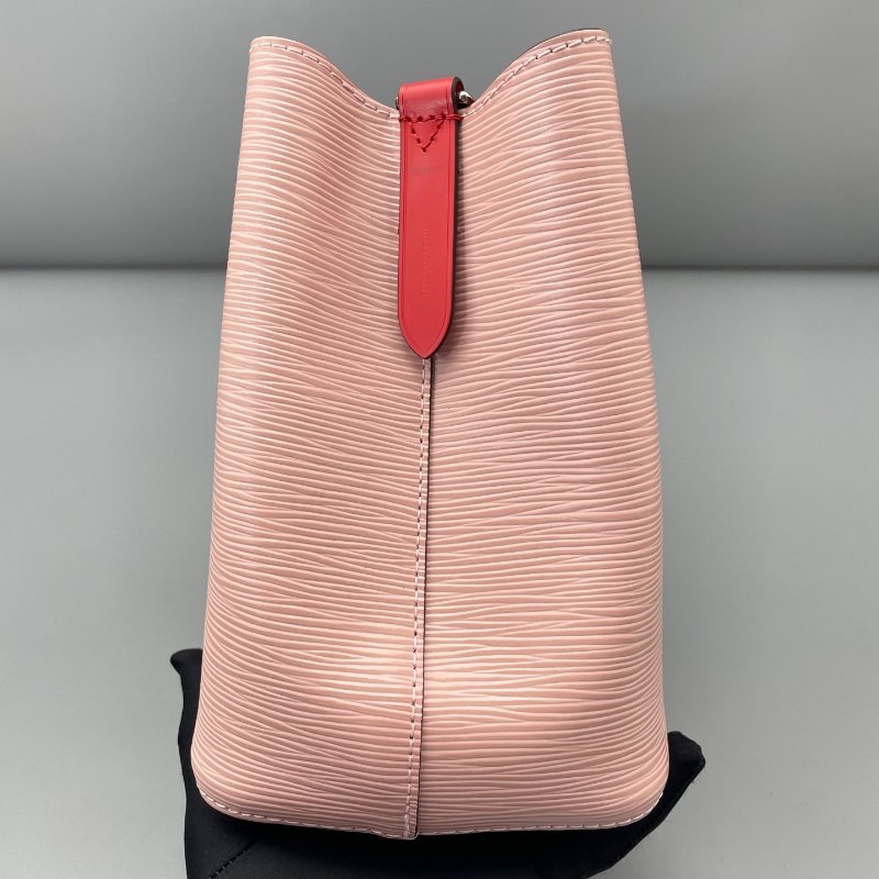 芯片款 路易威登/Louis Vuitton 水桶包bb粉色水波紋-2