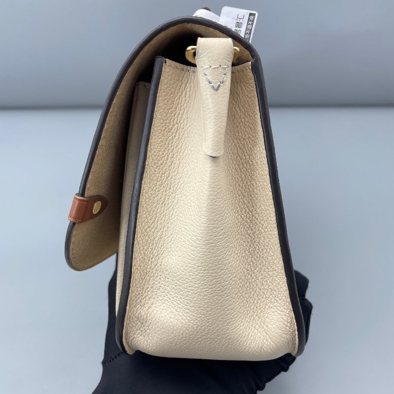 路易威登/Louis Vuitton 鎖頭郵差包老花拼白-2