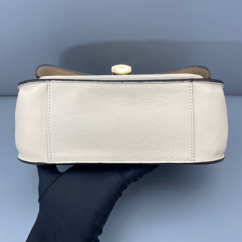 路易威登/Louis Vuitton 鎖頭郵差包老花拼白-4