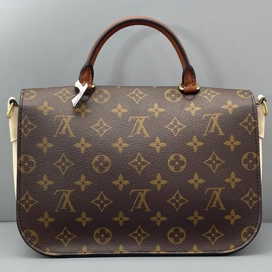 路易威登/Louis Vuitton 鎖頭郵差包老花拼白-6