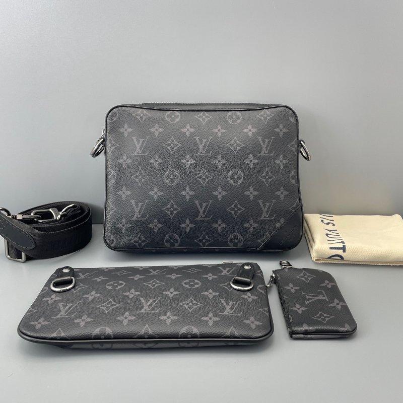 芯片款 路易威登/Louis Vuitton Trio黑武士三合一黑花-0