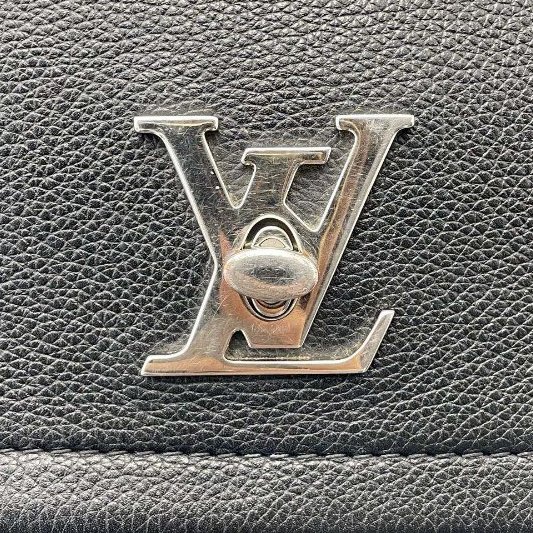 路易威登/Louis Vuitton Lockme 肩背斜背包 黑色小號-9