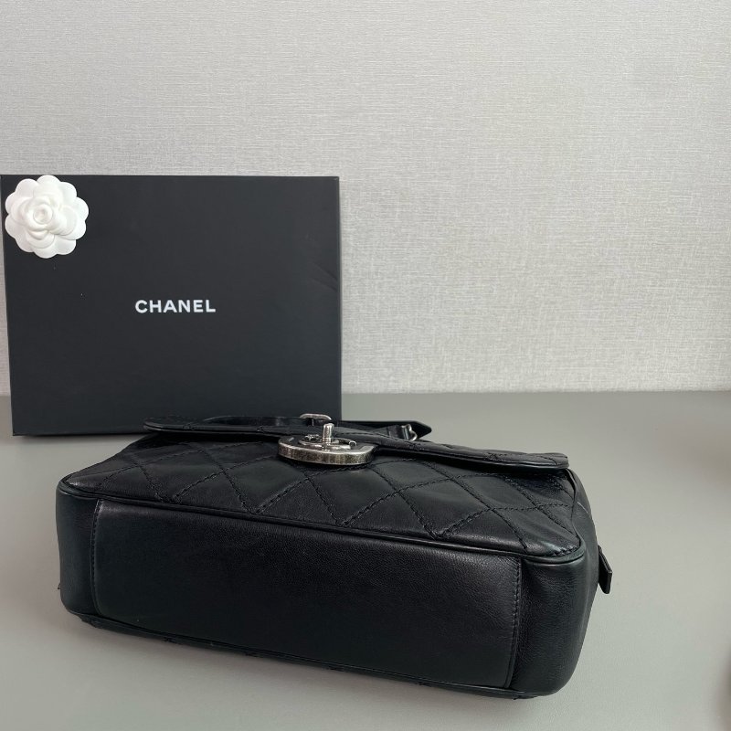 香奈兒/Chanel 黑銀愛丁堡流蘇鏈條包-5