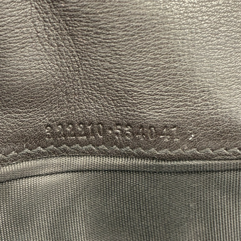 棕色 壓花牛皮 Long bifold 扣式長夾【GUCCI 古馳】 322210-5