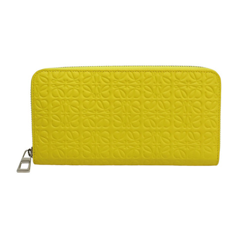 黃色 牛皮 Anagram Repeat 拉鍊長夾【LOEWE 羅威】