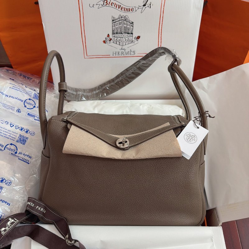 近新品 Hermes愛馬仕 Lindy30 大象灰銀扣 togo皮-0