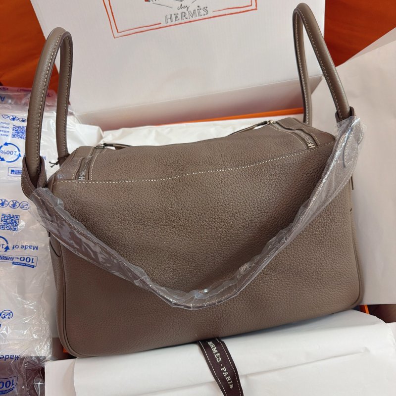 近新品 Hermes愛馬仕 Lindy30 大象灰銀扣 togo皮-1