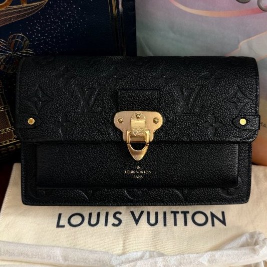 全新品 路易威登/Louis Vuitton Vavin 全皮黑金woc 芯片款-5