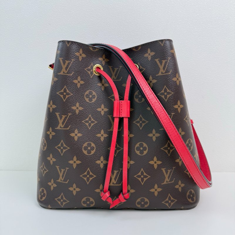 路易威登/Louis Vuitton 棕色塗層帆佈老花抽繩水桶包-5