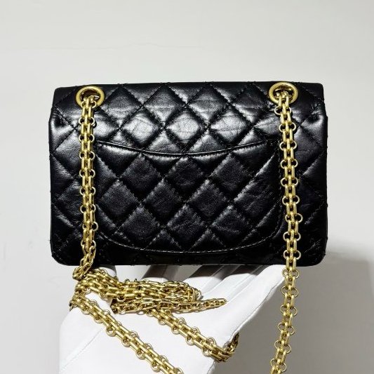 近新品 香奈兒/Chanel 黑金2.55大mini 芯片款-1