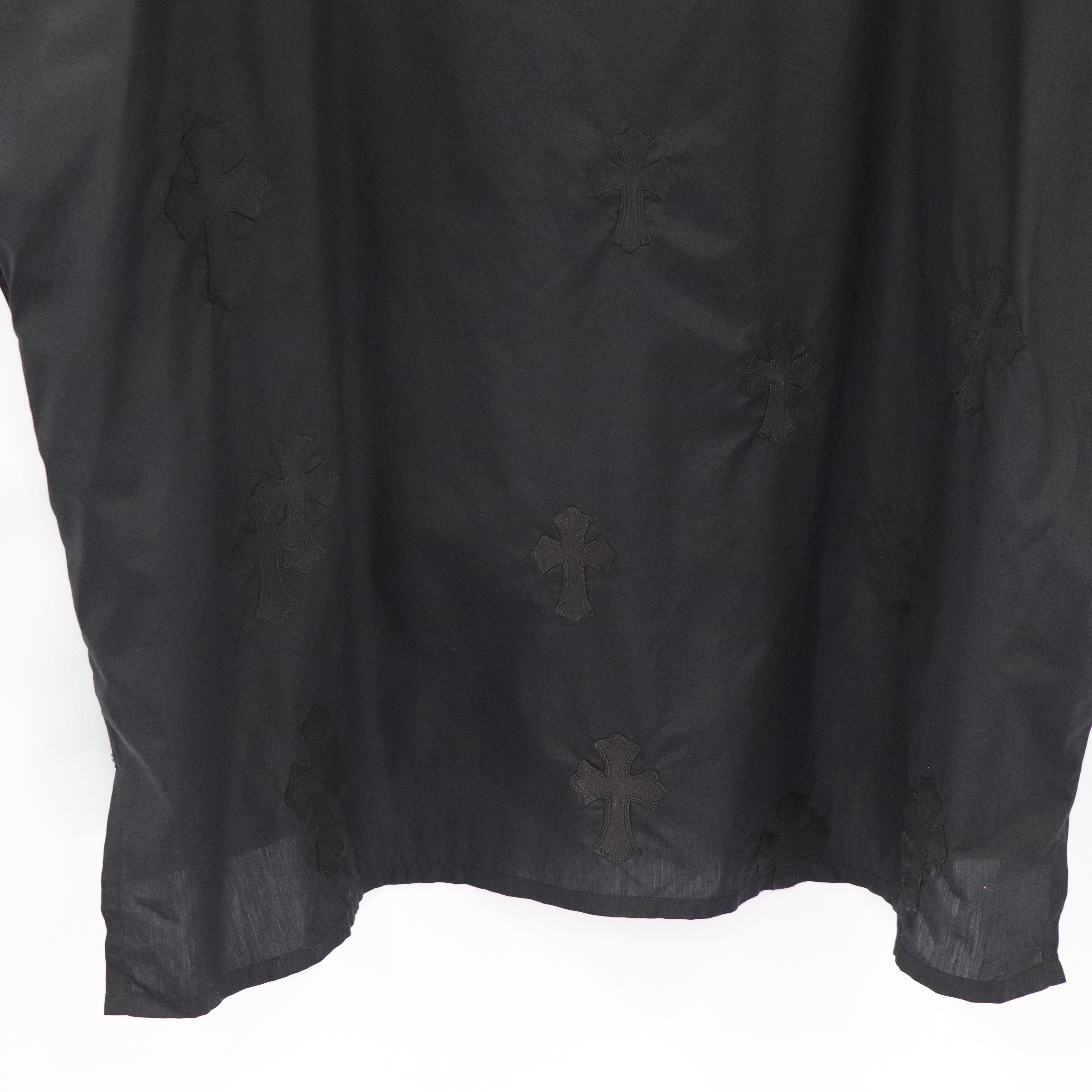 Chrome Hearts 克羅心 黑色 皮質貼繡 長袖 襯衫 (男女皆可)-6