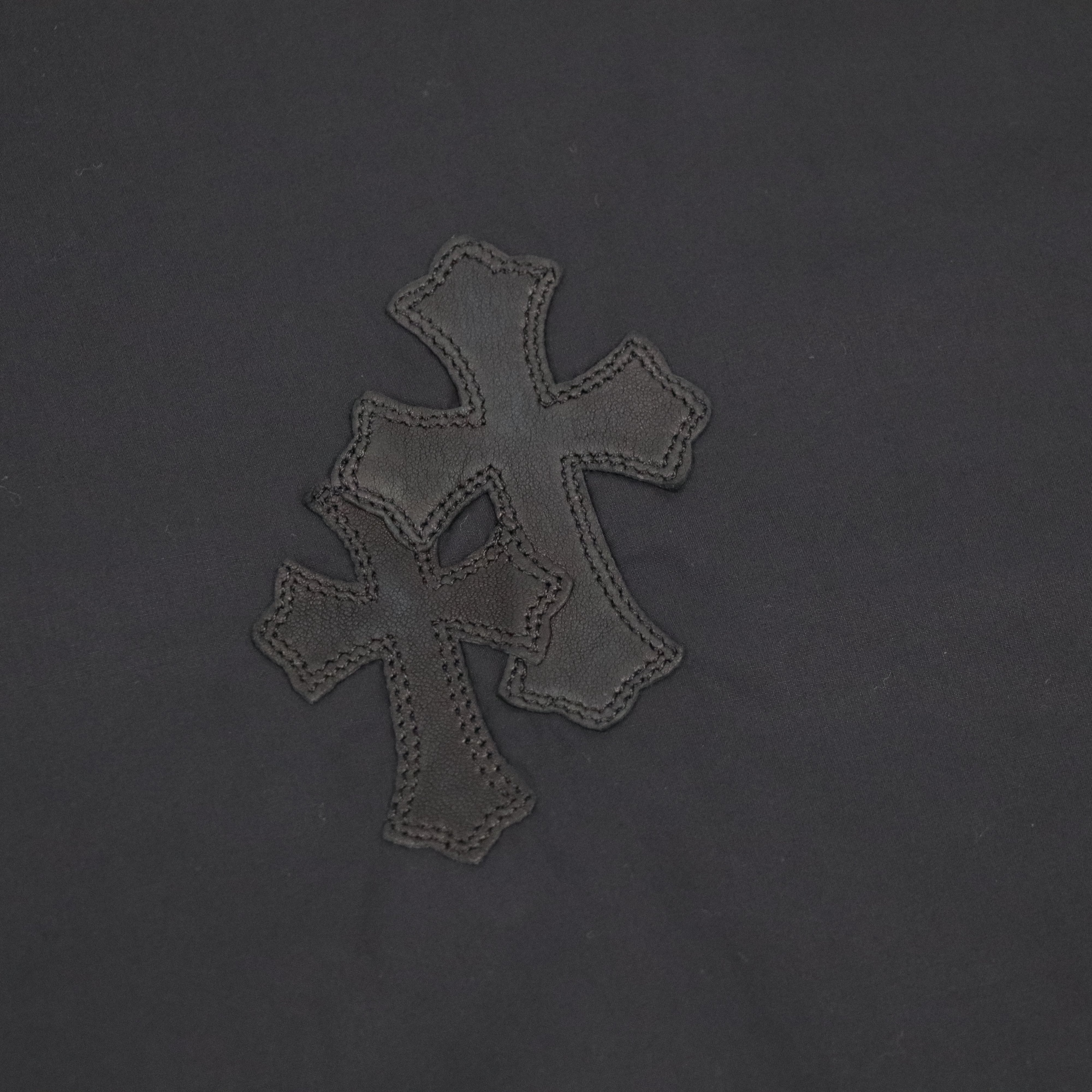 Chrome Hearts 克羅心 黑色 皮質貼繡 長袖 襯衫 (男女皆可)-11