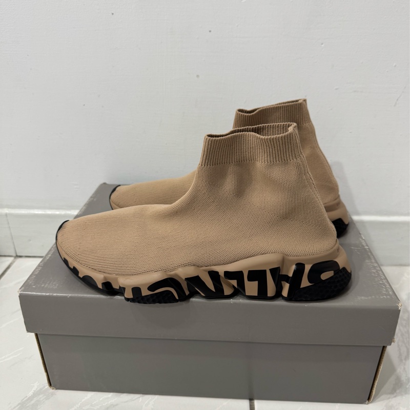 Balenciaga 巴黎世家 全新 限量襪套鞋 米色 明星同款 US10-0