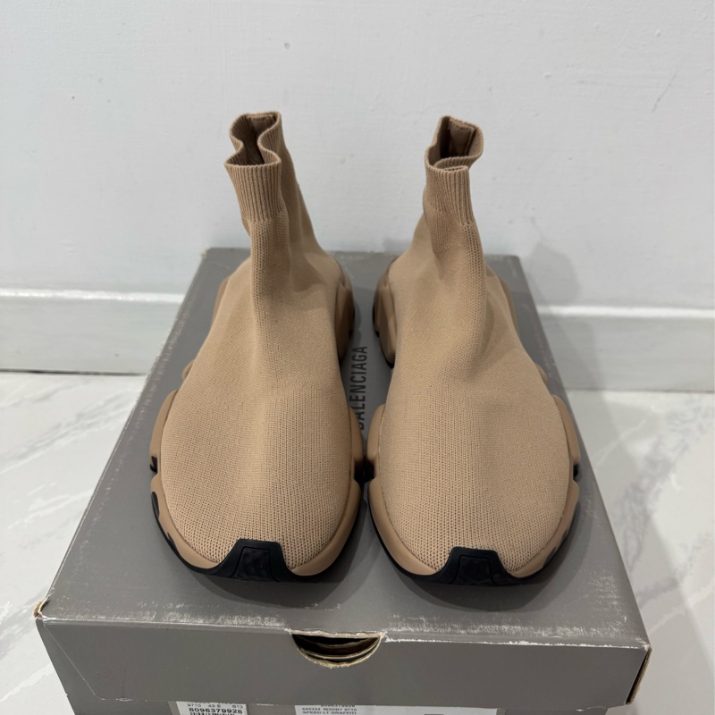 Balenciaga 巴黎世家 全新 限量襪套鞋 米色 明星同款 US10-1