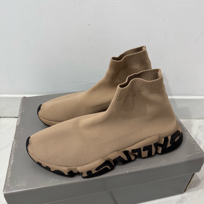 Balenciaga 巴黎世家 全新 限量襪套鞋 米色 明星同款 US10-6