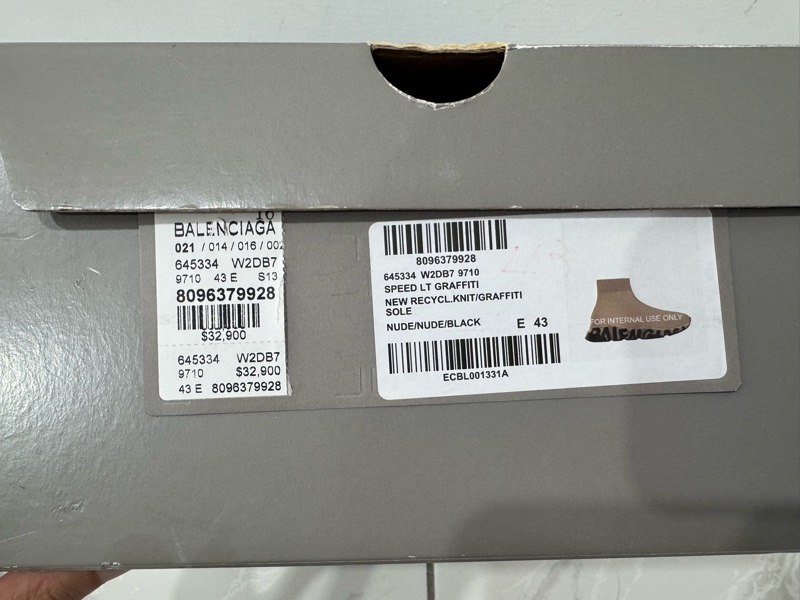 Balenciaga 巴黎世家 全新 限量襪套鞋 米色 明星同款 US10-7